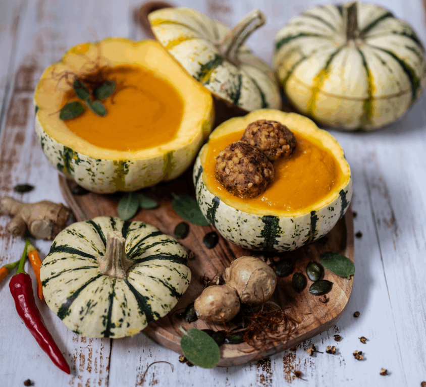 leckere Süßkartoffel Kürbissuppe